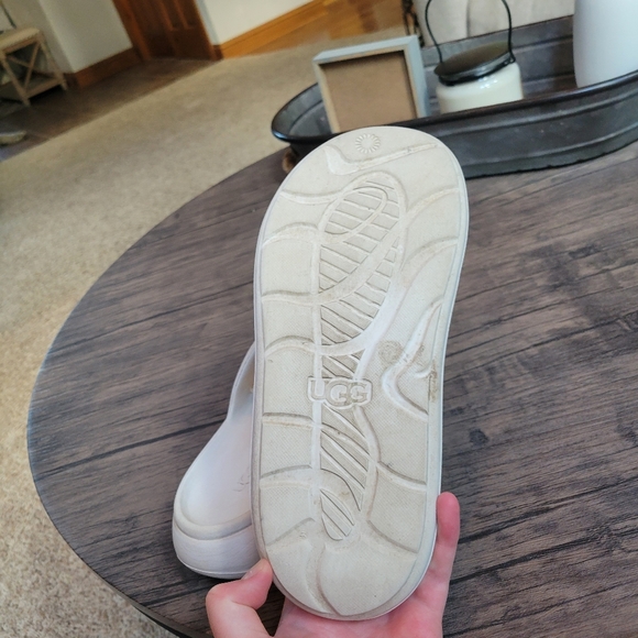UGG White Sandals with Cushioned Footbed - Picture 4 of 7